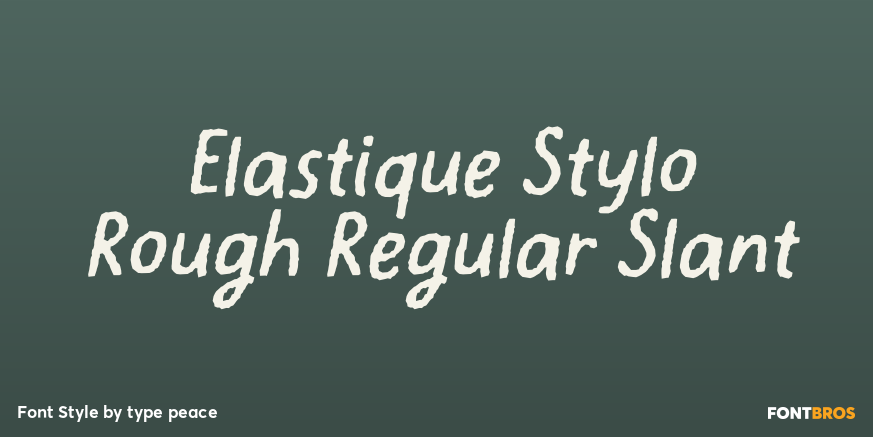 Elastique Stylo Rough Regular Slant Poster
