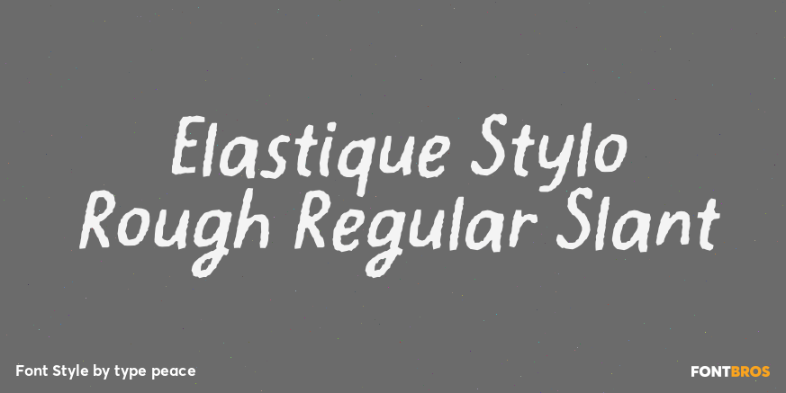 Elastique Stylo Rough Regular Slant Poster