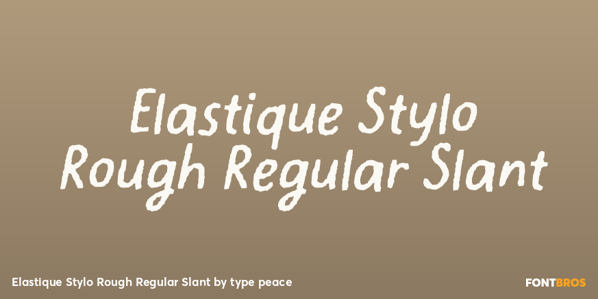 Elastique Stylo Rough Regular Slant Poster