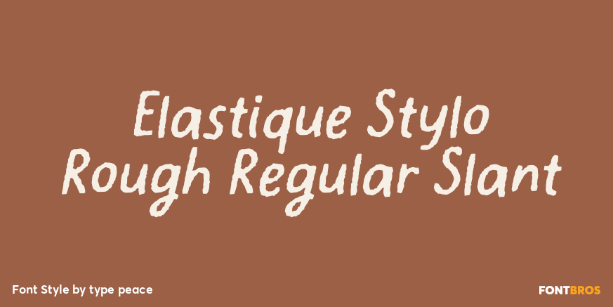 Elastique Stylo Rough Regular Slant Poster