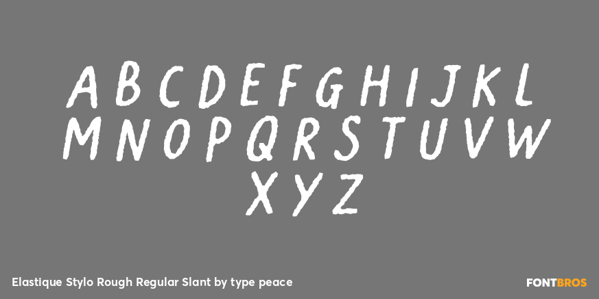 Elastique Stylo Rough Regular Slant Font Poster #1