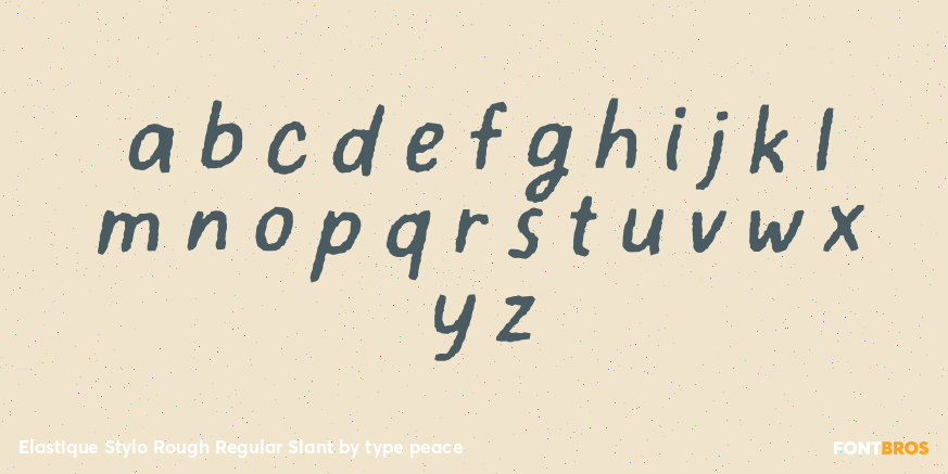 Elastique Stylo Rough Regular Slant Font Poster #1
