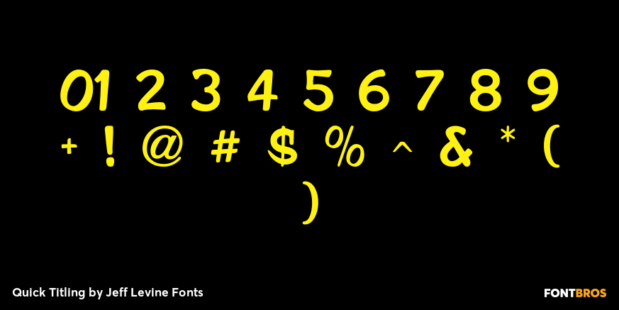 Quick Titling Font Poster #4