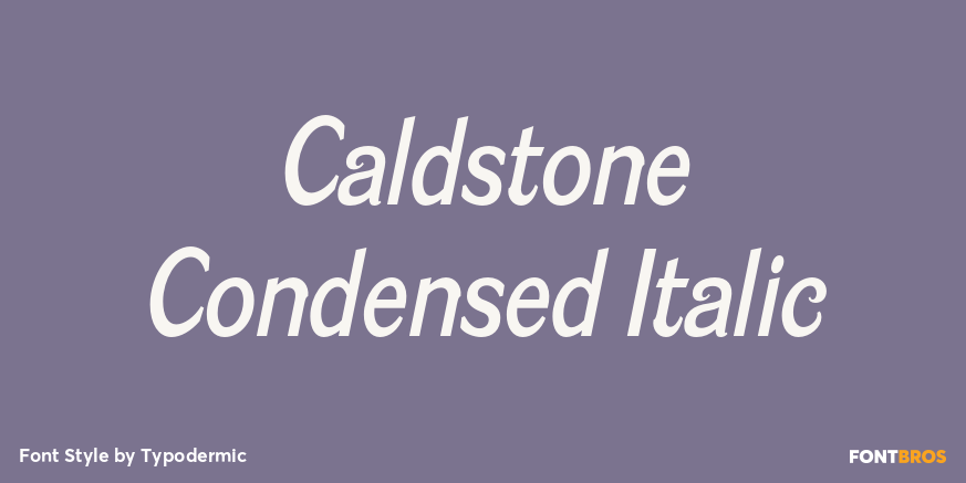 Caldstone Condensed Italic Poster