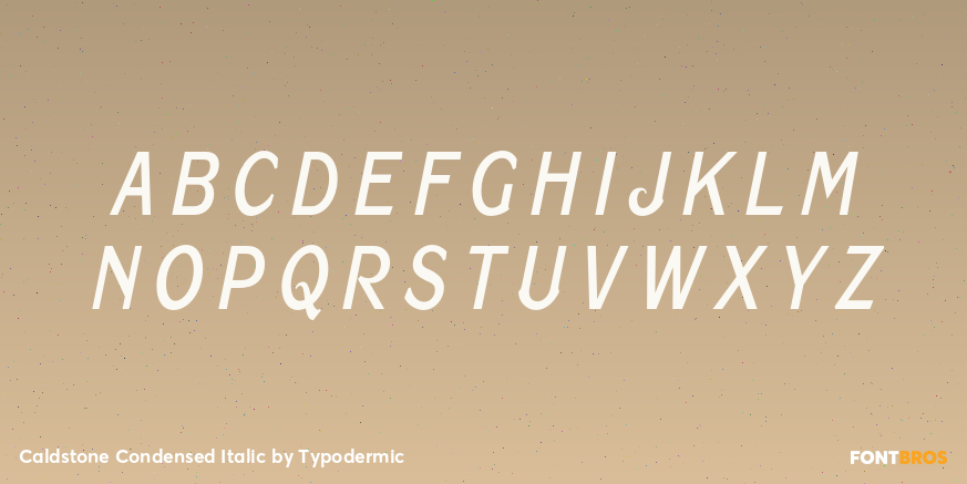 Caldstone Condensed Italic Font Poster #2