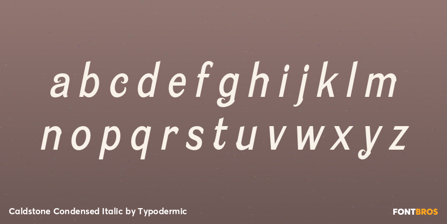 Caldstone Condensed Italic Font Poster #3