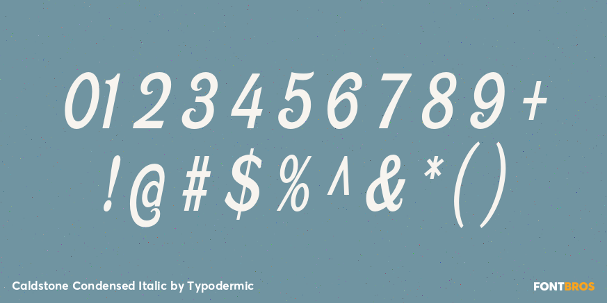 Caldstone Condensed Italic Font Poster #4
