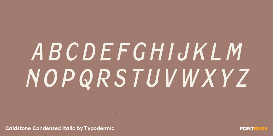 Caldstone Condensed Italic Font Poster #1