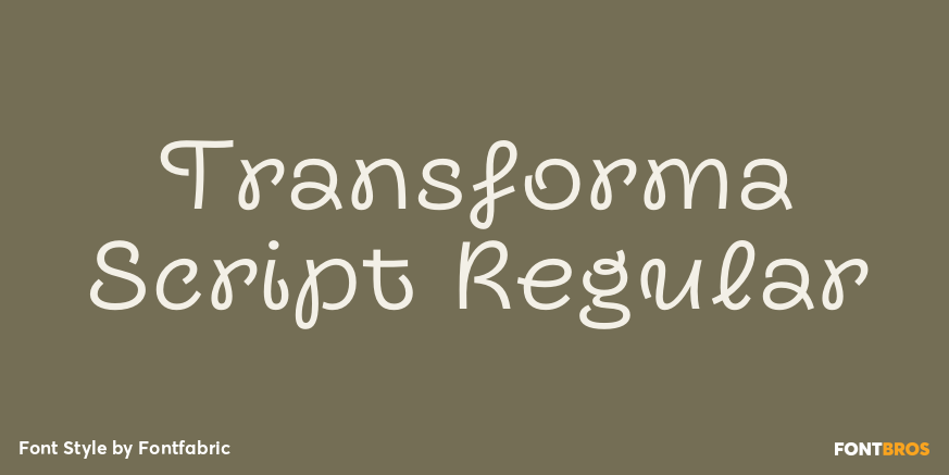 Transforma Script Regular Poster
