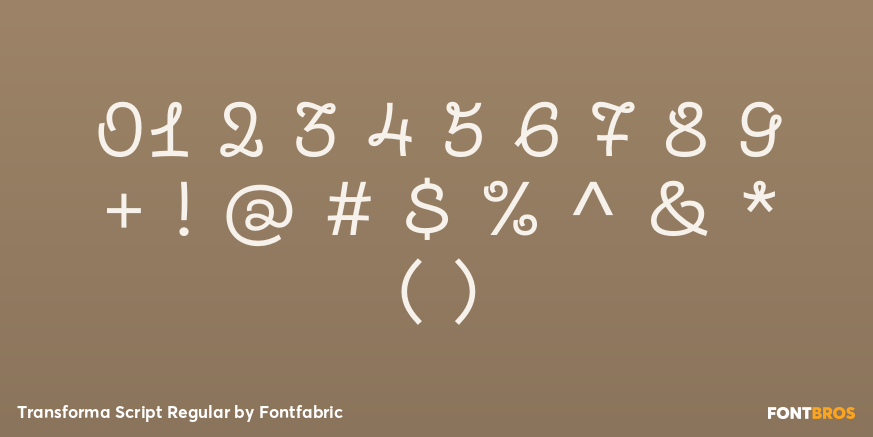 Transforma Script Regular Font Poster #4