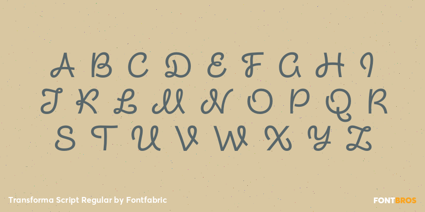 Transforma Script Regular Font Poster #2