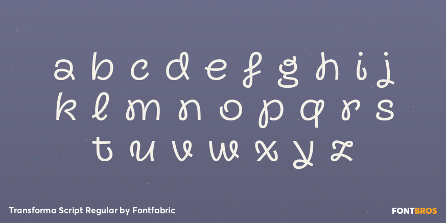 Transforma Script Regular Font Poster #3