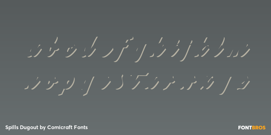 Spills Dugout Font Poster #3