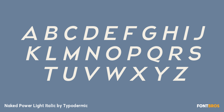 Naked Power Light Italic Font Poster #2
