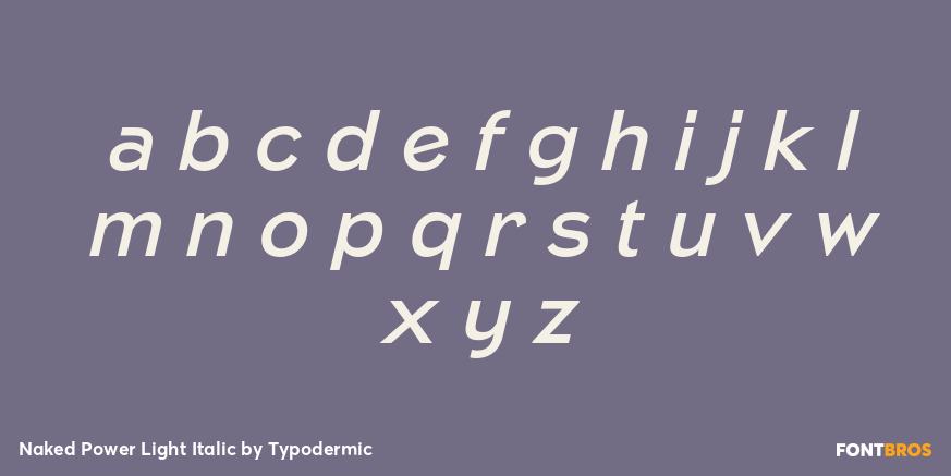 Naked Power Light Italic Font Poster #3
