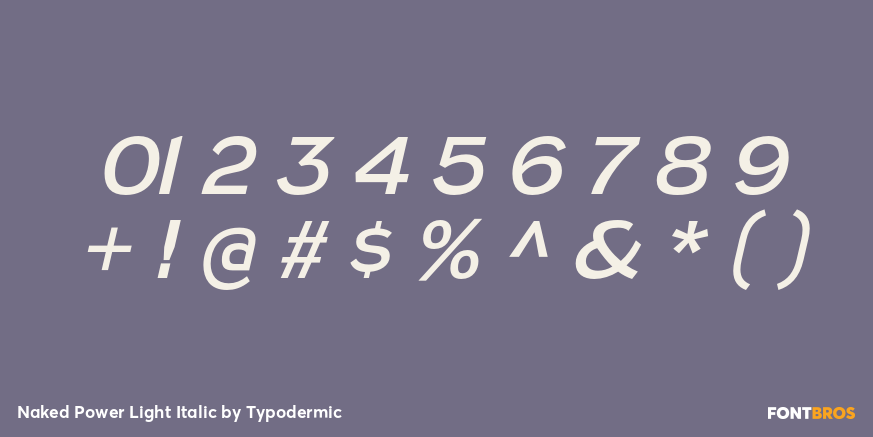 Naked Power Light Italic Font Poster #4