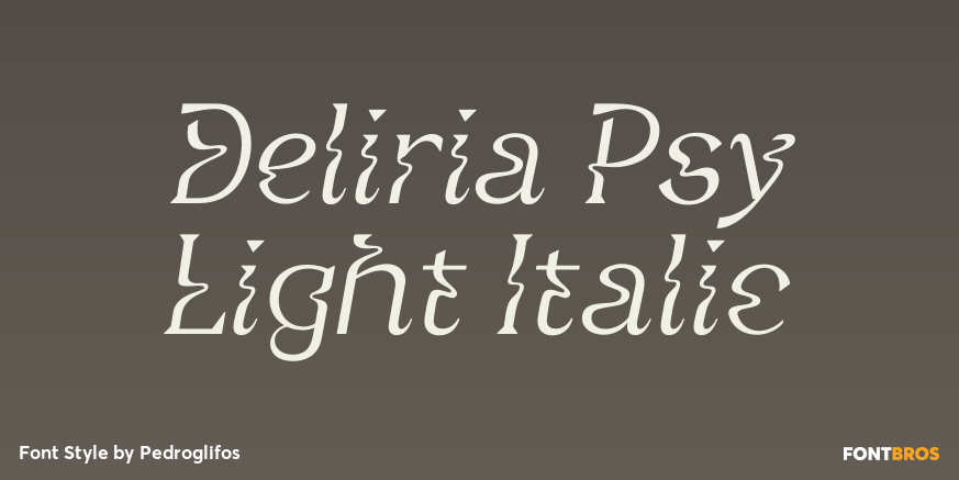 Deliria Psy Light Italic Poster