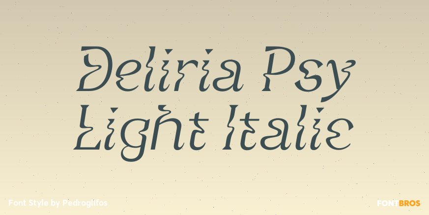 Deliria Psy Light Italic Poster