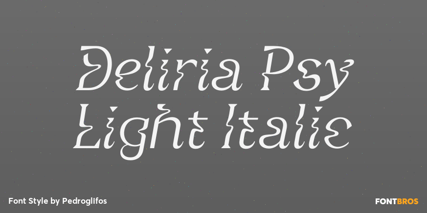 Deliria Psy Light Italic Poster