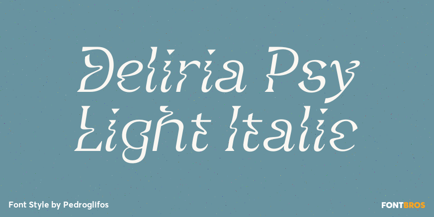 Deliria Psy Light Italic Poster
