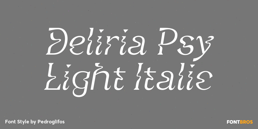 Deliria Psy Light Italic Poster