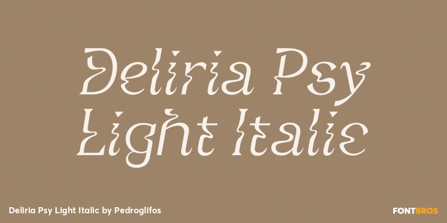 Deliria Psy Light Italic Poster