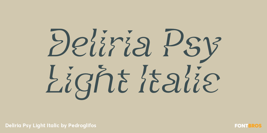 Deliria Psy Light Italic Poster