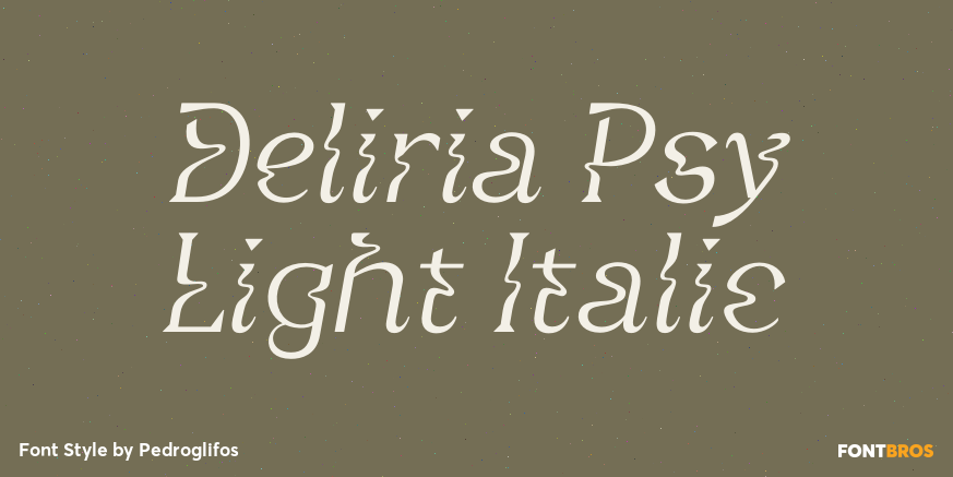 Deliria Psy Light Italic Poster