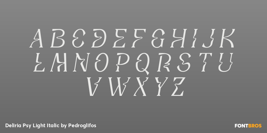 Deliria Psy Light Italic Font Poster #2