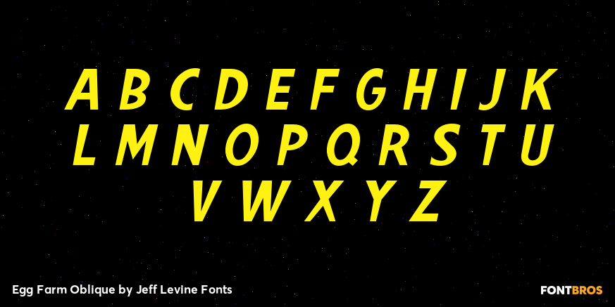 Egg Farm Oblique Font Poster #2