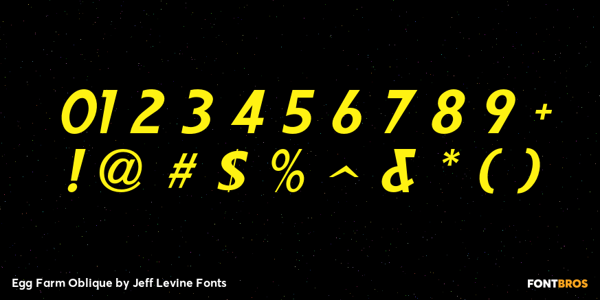 Egg Farm Oblique Font Poster #4