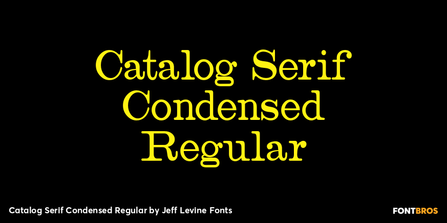 Catalog Serif Condensed Regular Font Poster #1