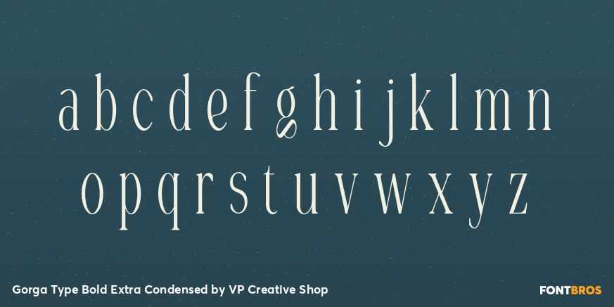 Gorga Type Bold Extra Condensed Font Poster #3