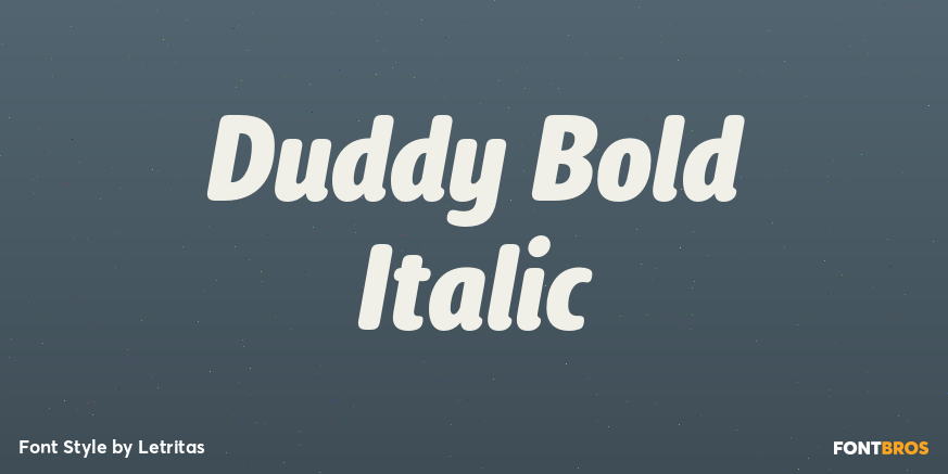 Duddy Bold Italic Font Poster #1