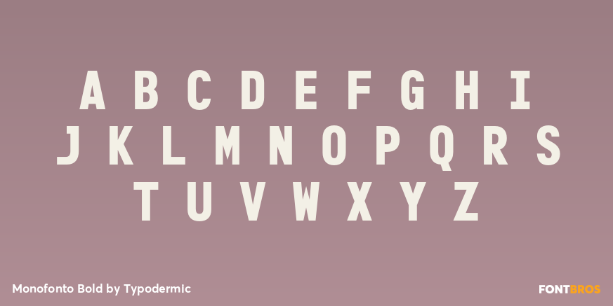 Monofonto Bold Font Poster #1