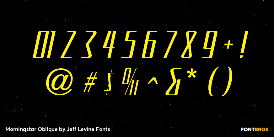 Morningstar Oblique Font Poster #4