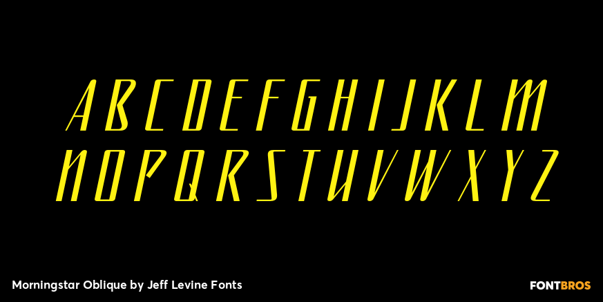 Morningstar Oblique Font Poster #2