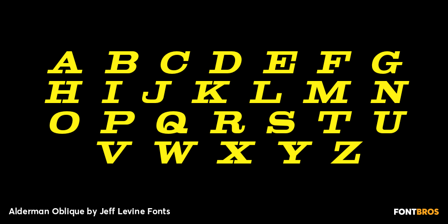Alderman Oblique Font Poster #1