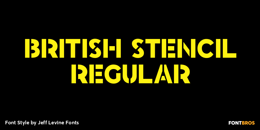 British Stencil Regular Poster