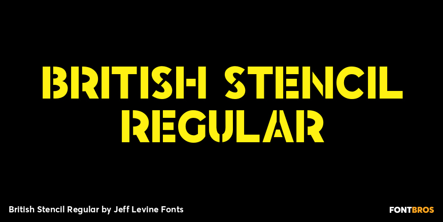 British Stencil Regular Poster