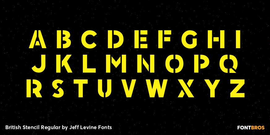 British Stencil Regular Font Poster #2