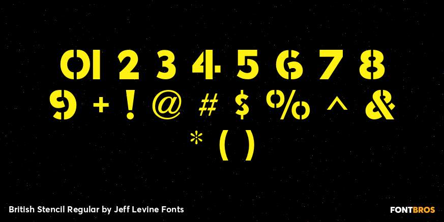 British Stencil Regular Font Poster #4