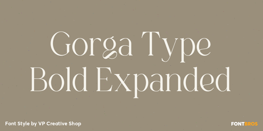 Gorga Type Bold Expanded Font Poster #1
