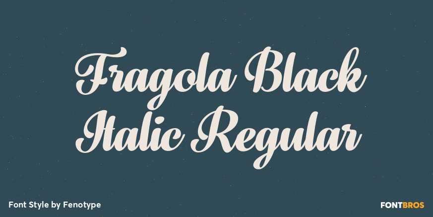 Fragola Black Italic Regular Poster
