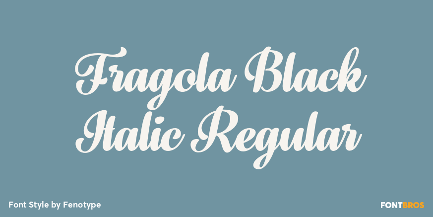 Fragola Black Italic Regular Poster