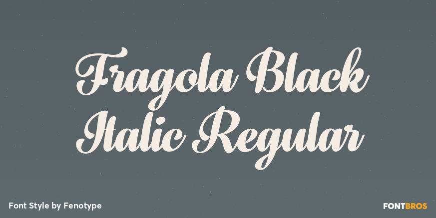 Fragola Black Italic Regular Poster