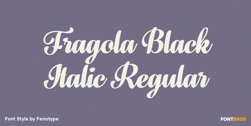 Fragola Black Italic Regular Poster
