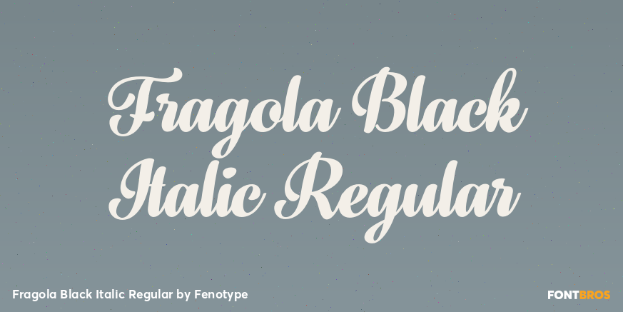 Fragola Black Italic Regular Poster