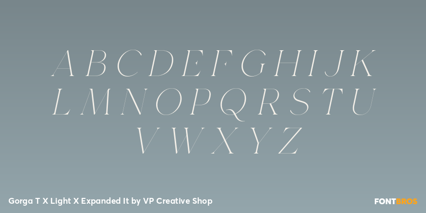 Gorga T X Light X Expanded It Font Poster #2