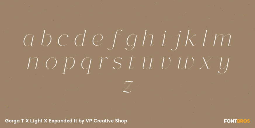 Gorga T X Light X Expanded It Font Poster #3